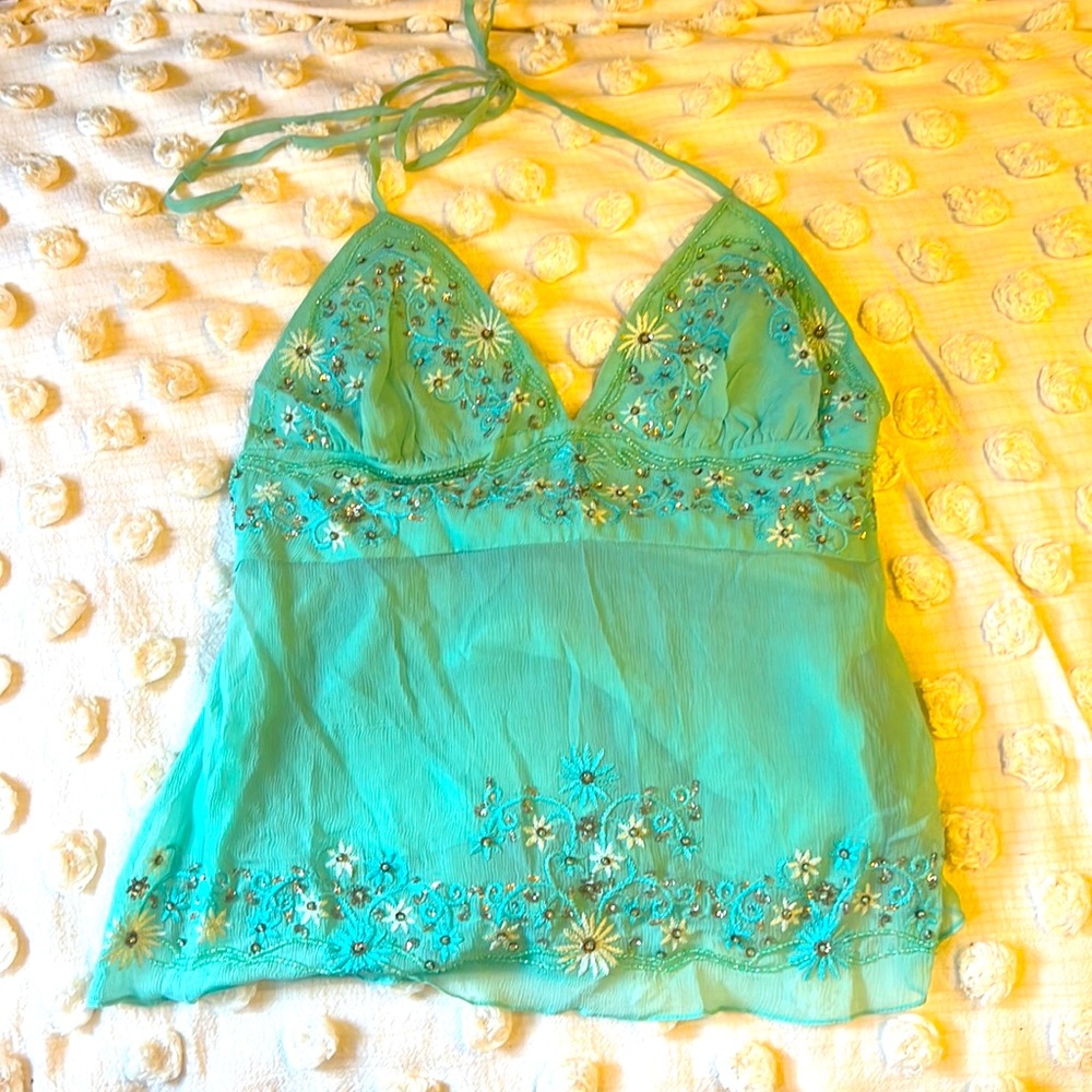 Lotta stensson size 4 100% silk halter top